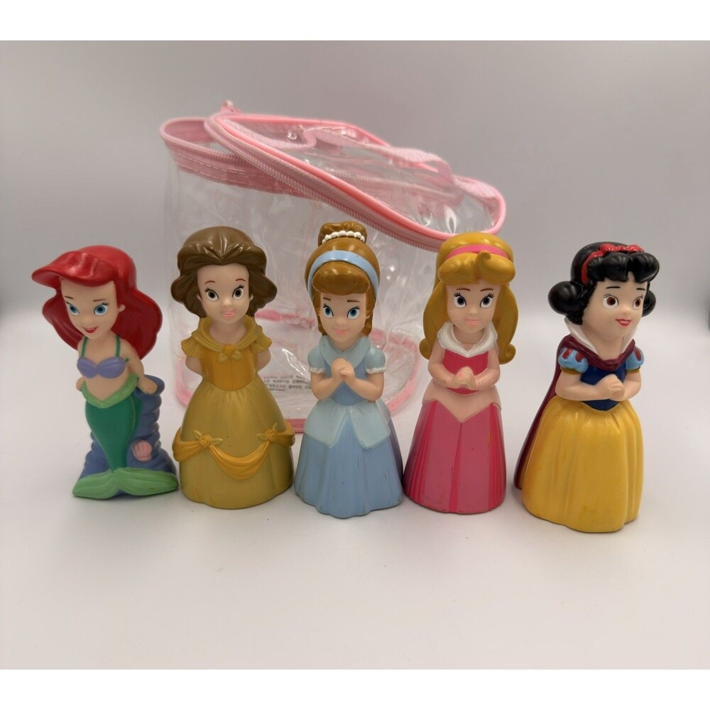 Disney Princess 5" Bath Toys Set of 5 Ariel Belle Cinderella Aurora Snow White